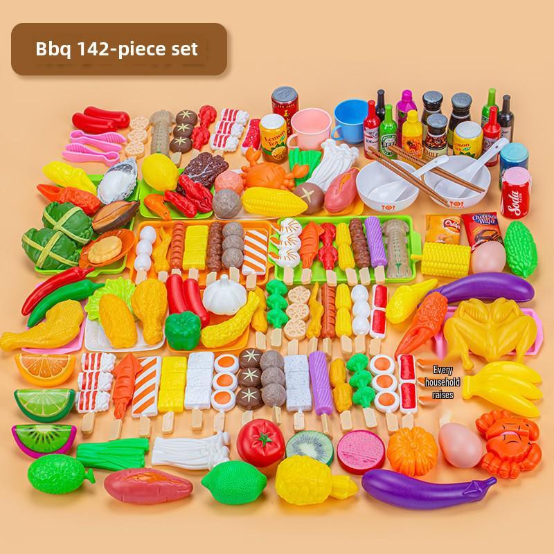 Kids' Pretend Play BBQ Set: Grilled Meat & Skewers Kitchen Toy