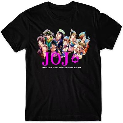 JoJo's Bizarre Adventure Shirt Fashion Trend Anime t-Shirt Tops Teen Fans Gifts Unisex Short-Sleeved Black Tee Shirt