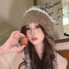 Cappello di Lana Carino con Orecchie d'Orso Giapponese per Donna in Autunno e Inverno Nuovo Caldo Cappello a Maglia che Mostra il Viso Protezione per Collo e Orecchie Cappello