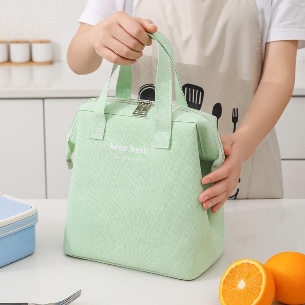 Lunch Bag Thick Insulation Insulated Lunch Box Bag Oxford Cloth Lunch Bag Stain Resistant For Work Outdoor Picnic Commuting