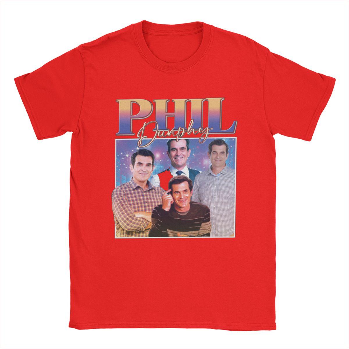 Phil Dunphy Homage Men s T Shirts Hipster Tee Shirt Short Sleeve Round Neck T-Shirts 100% Cotton Printed Clothes S