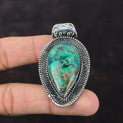 Shattuckite Pendant Gemstone Pendant Vintage Jewelry 925 Sterling Silver Pendant Handmade Designer Pendant Shattuckite Jewelry Wedding Gift