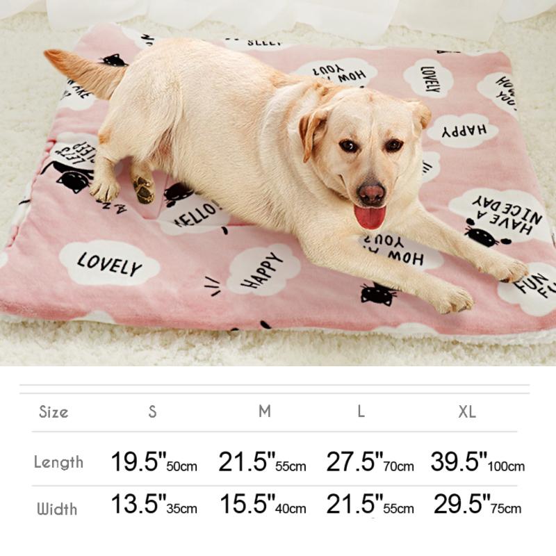 

Зимний теплый коврик для собак и кошек, модный клетчатый толстый коврик для собак, мягкий флисовый коврик, подушка для маленьких, средних и больших собак, кошек, питбулей, хаски S