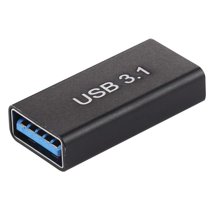 

Адаптер Type-C / USB-C Female на USB 3.0 Female из алюминиевого сплава (черный) чёрный