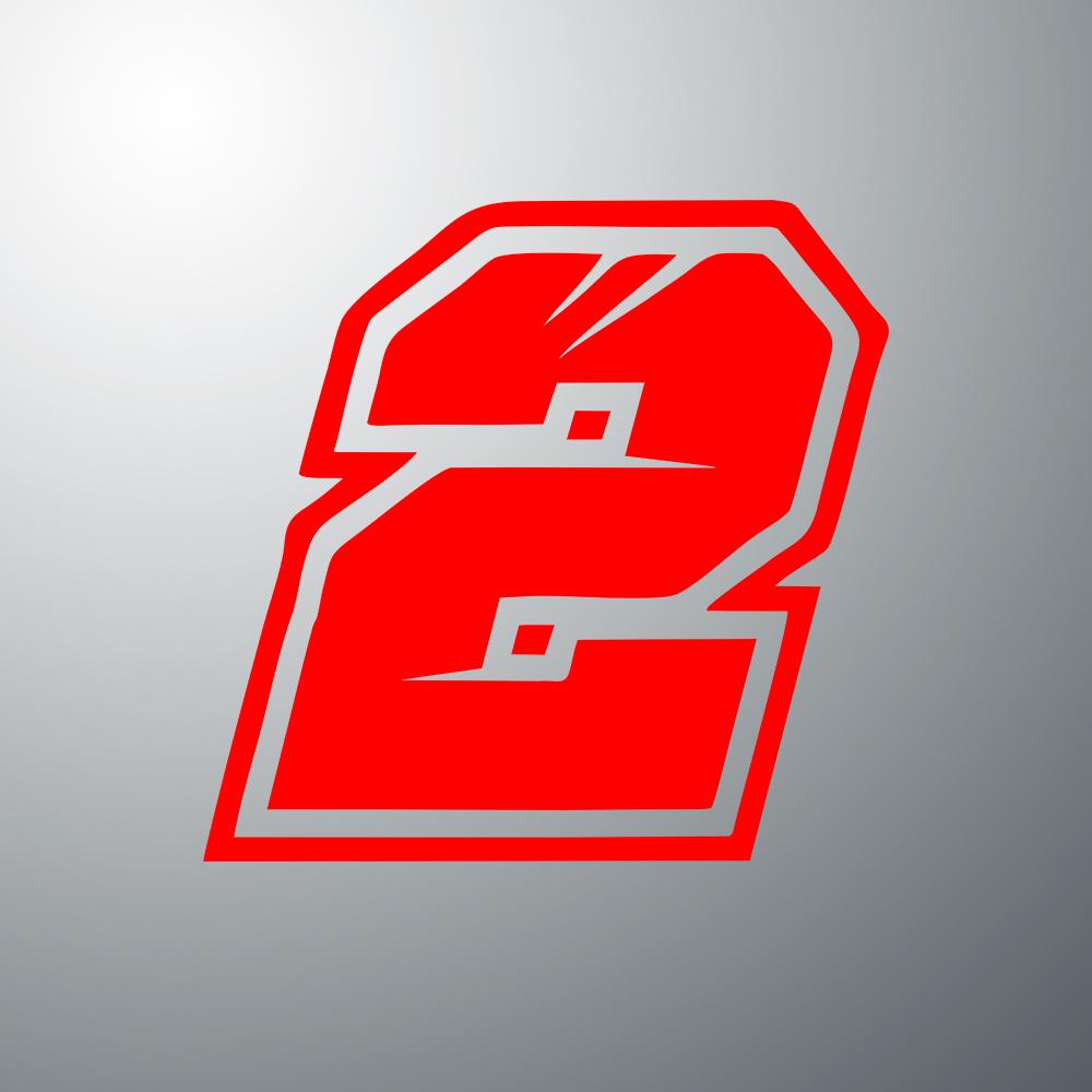 Universal Red Number Motorcycle Sticker, Durable Self-adhesive Vinyl Decal for Fairing Fender Helmet and Scooter Decoration