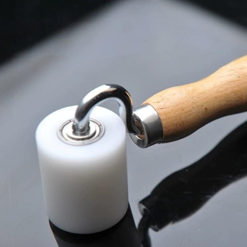 Flat Pressure Roller Wood Handle Wallpaper Roller Construction Tool Seam Rolling Tool Edge Seam Roller Enduring