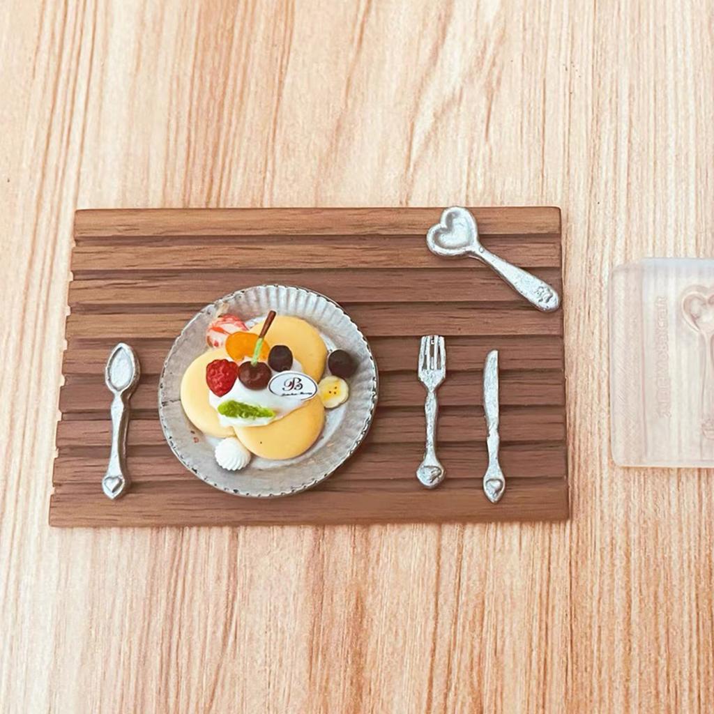 Potravinářská silikonová forma pro pryskyřičné tvoření Elegantní formička na řemeslné výrobky ve tvaru nože a vidličky Dekorativní doplňky