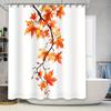 Autumn Maple Leaves Shower Curtain Bathroom Decor Waterproof Fabric With Leaf Branch Design Enclosure Hanging Curtain For Tub