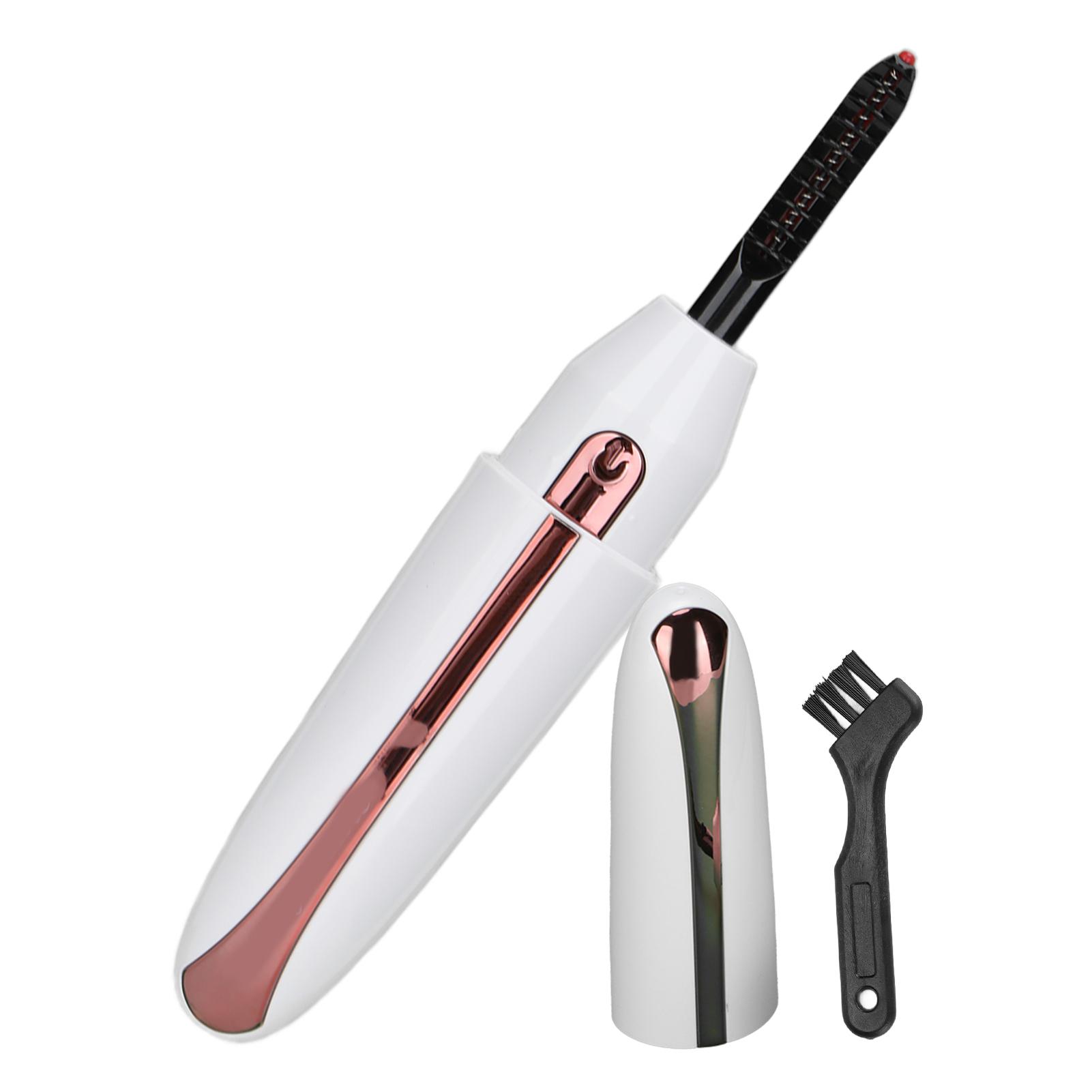 Electric Eyelash Curler USB Rechargeable Eyelash Curling Tool for False Eyelashes Natural EyelashesWhite