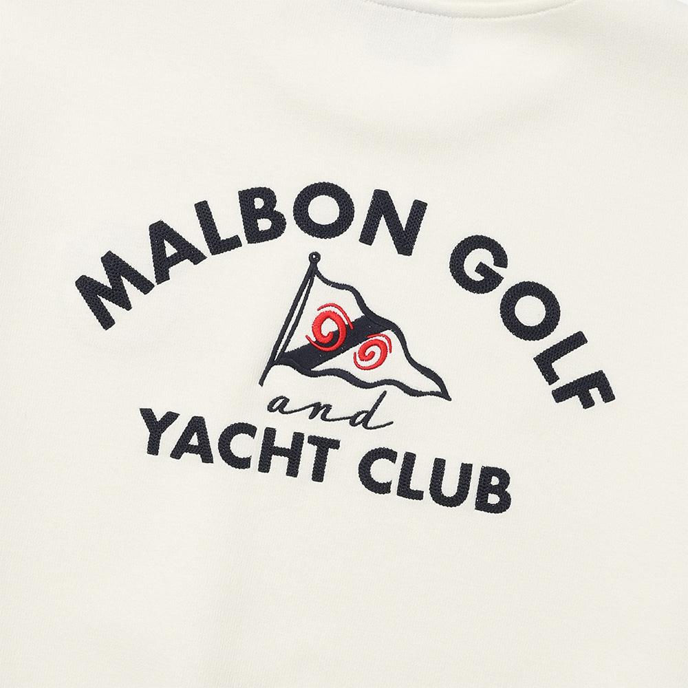 MALBON GOLF Airy Round Long Sleeve T-Shirt Ivory (Man)