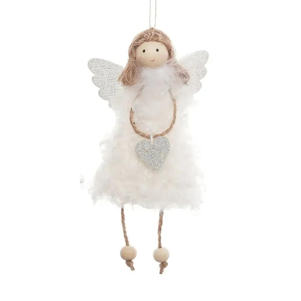 Christmas Angel Girl Dolls Ornaments Xmas Tree Pendant Hanging Decoration For Home New Year Decor Supplies 2024 Kids Gifts