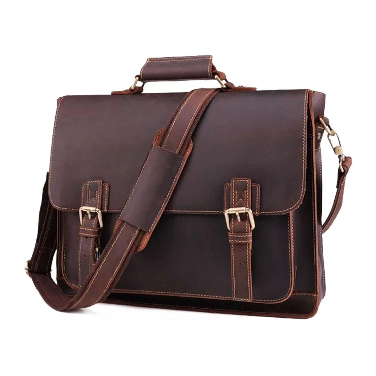 

Сумка из кожи буйвола Сумка для ноутбука из кожи буйвола Охотник 15 x 12 x 4 in темно-коричневого