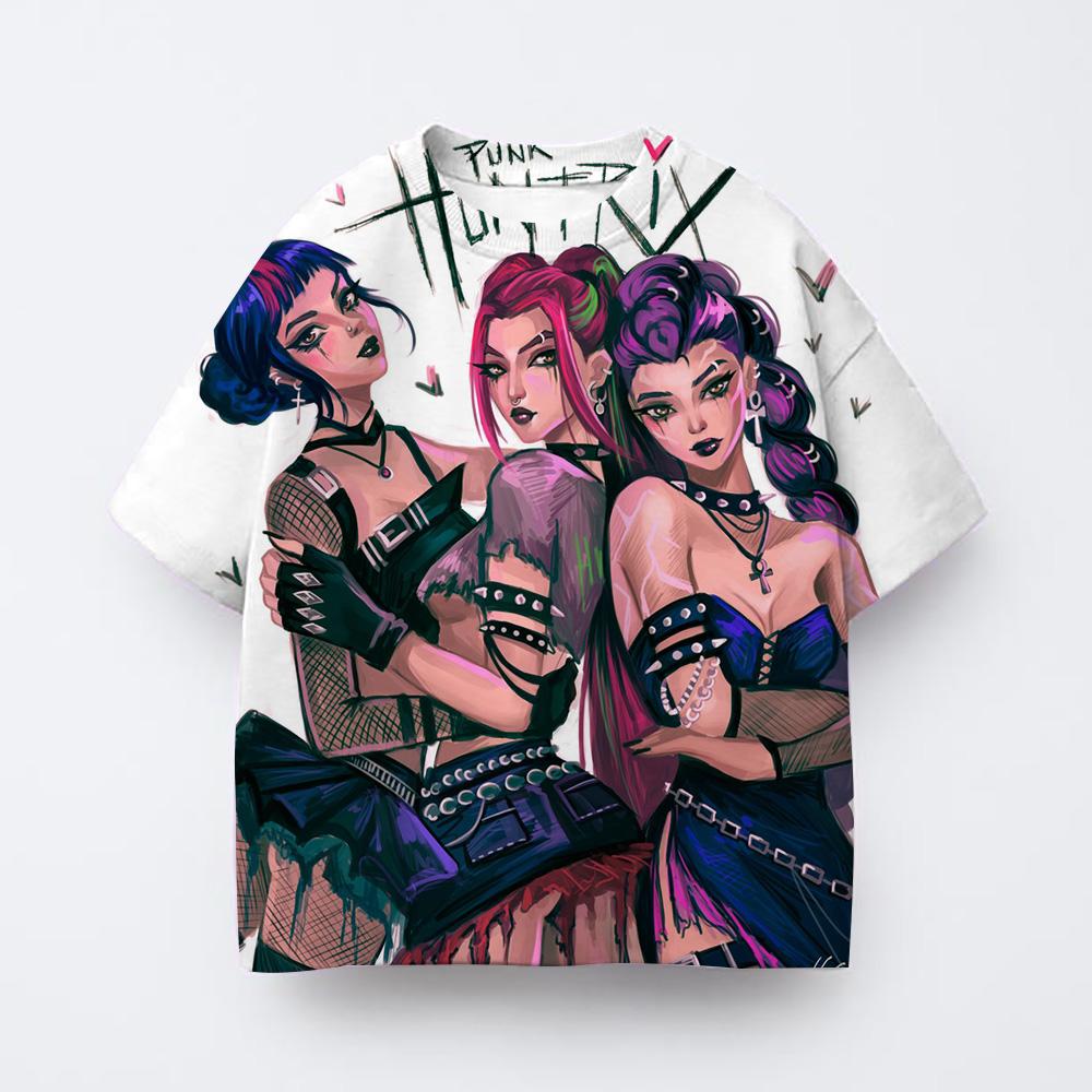 Kpop Demon Hunters Cartoon 3D Print T-Shirt Funny Gift for Fans Harajuku Cool Kids Summer Tops