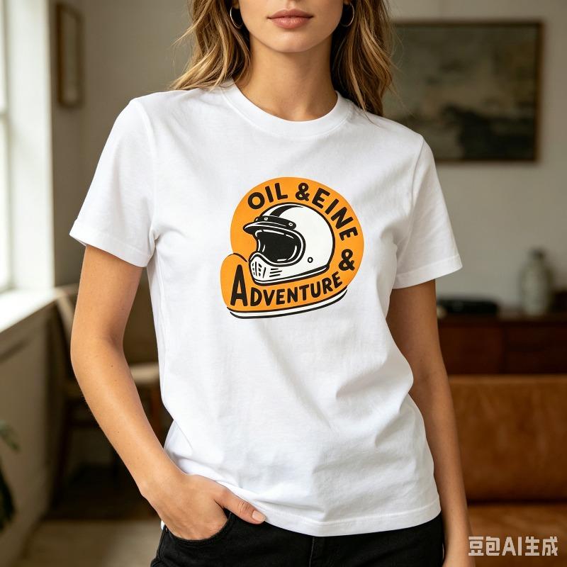 Oil Adventure T Shirt for Unisex Unisex Funny Mechanic Biker Graphic Tee Tops Vintage Biker Oil Adventure TShirt