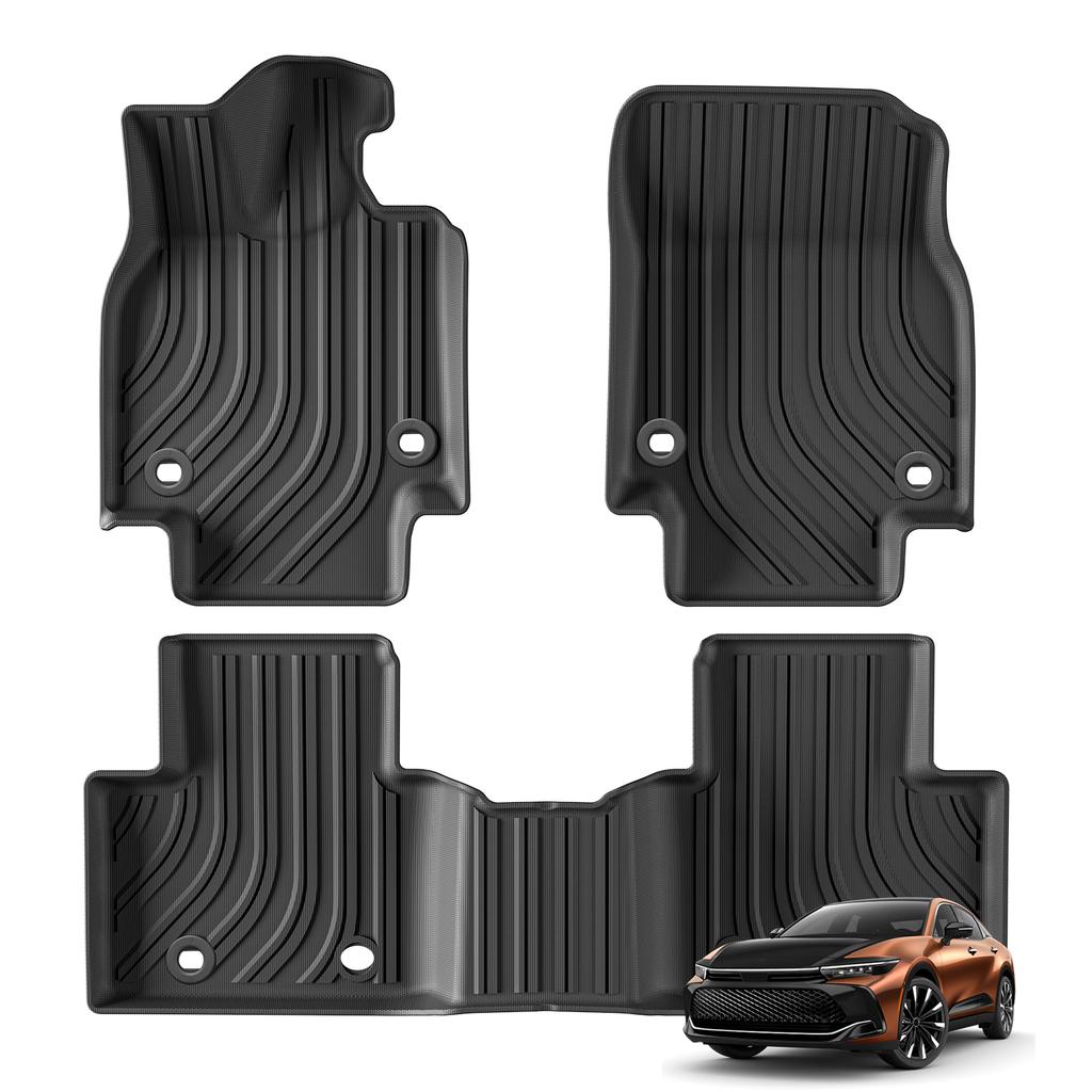 Smabee Left Hand Drive for Toyota Crown 2023 2024 Car Floor Mats Cargo Liner Trunk Pad TPE 3D Foot Mat Black