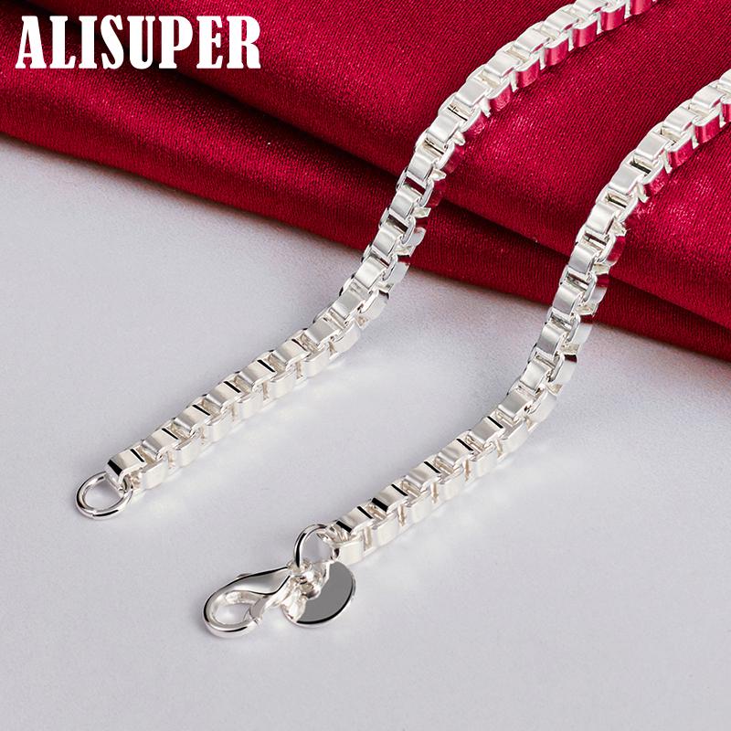 Šperky s řetízkovým náhrdelníkem 925 Sterling Silver 4 mm 18 palců