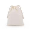 Eco-friendly White Cotton Drawstring Pouch - Custom Canvas Storage Bag