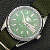 VINTAGE SEIKO 5 AUTOMATIC REFURBISHED JAPAN MENS GREEN DIAL WATCH A440629-4 Sk-a440629
