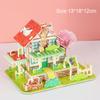 Kreatives DIY 3D Papierkartenpuzzle Handmontierte Häuser Villen Gebäudemodell für Kinder Handgemachtes Lernspielzeug