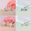 Women Lady Geometric Crystal Rhinestone Ear Stud Clip Pin Girl Silvery Golden Earrings Jewelry