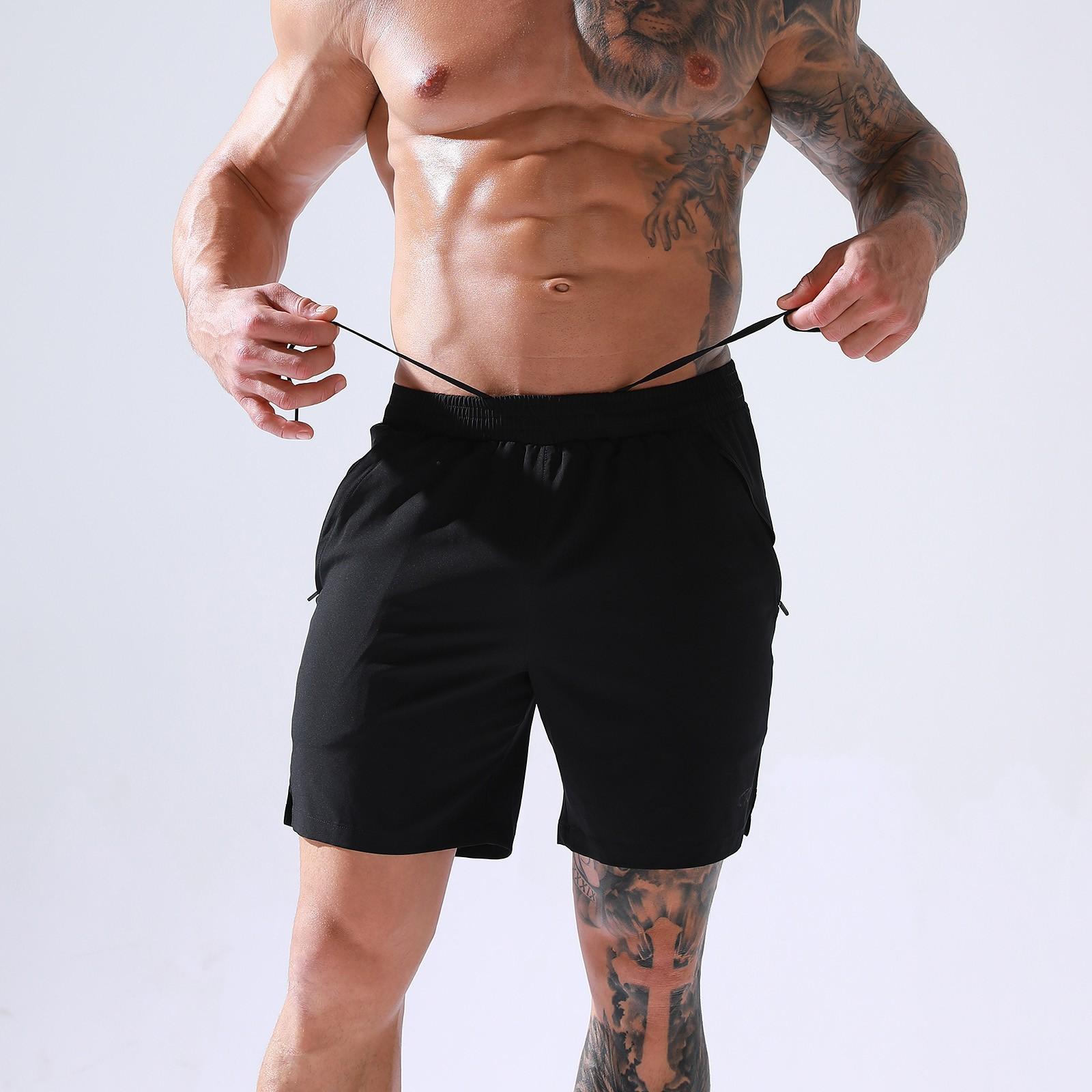 

Мужские плавки однотонные дышащие повседневные спортивные шорты для пляжного серфинга M чёрный