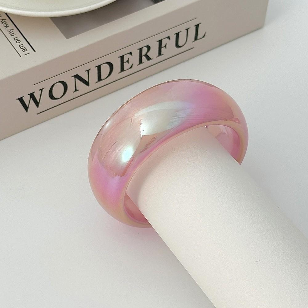 Punk Hip Hop Laser Bracelets Transparent Chunky Bangles Colorful Resin Bangles  Women Jewelry