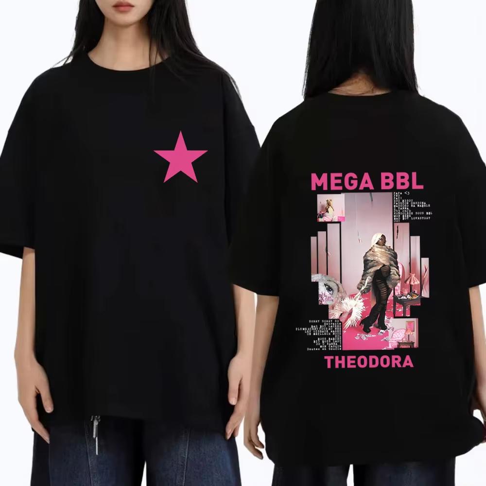 Rapper Theodora Mega Bbl Album Graphic T-shirt Men Women Hip Hop Fashion Pop Music Streetwear Male Casual Vintage Cotton Tshi...