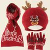 Set Invernale Caldo in Maglia per Bambini Cappello con Pompon Sciarpa Guanti Set da 3 Pezzi o Singolo Berretto Protezione per le Orecchie Antivento per Bambini e Bambine Clima Freddo Esterno