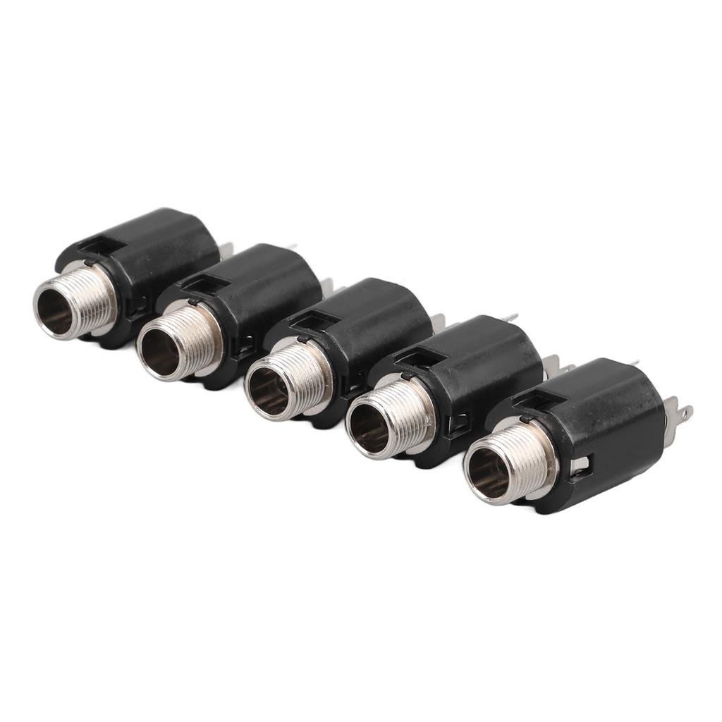 6.35mm Electric Guitar Audio Socket Improve Signal 3 Pin Stereo Welded Plug Guitar Audio Socket