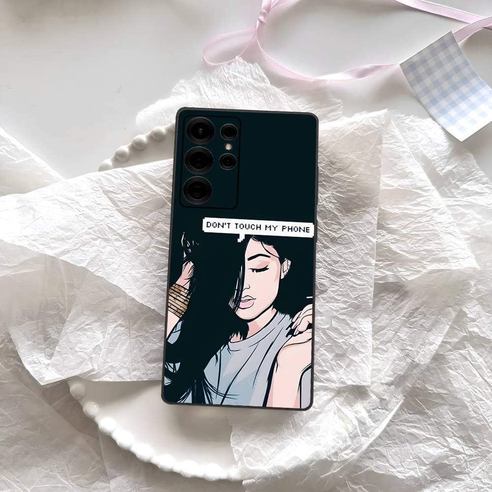Dont Touch My Phone Pattern Phone Case For Samsung S 24 Fe 25 Ultra Plus 20 Lite 21 30 22 23 24 22 Ultra 5G Fundas