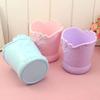 Cute Bow Pen Holder Candy Color Kawaii Pink Pencil Stationery Organizer Box Stand Container Home Makeup Brush Storage Bucket