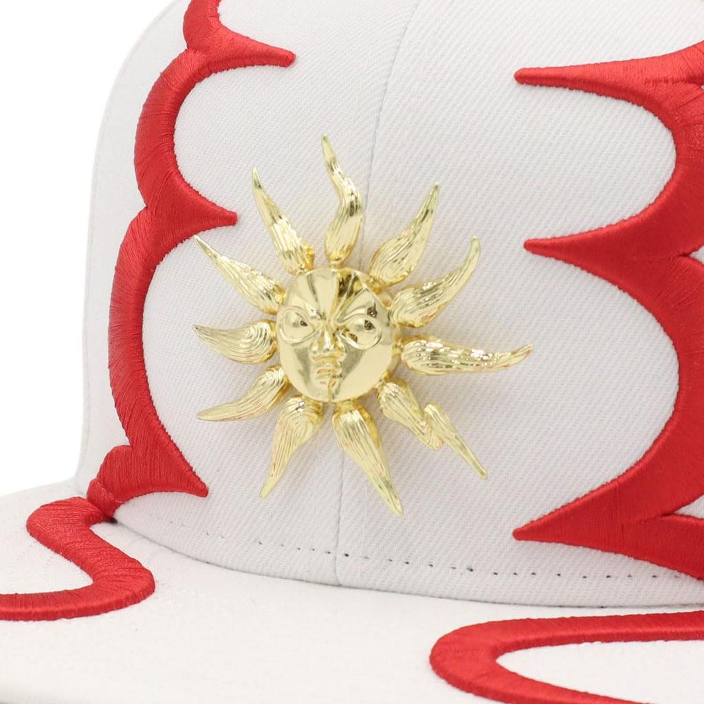 New Era 59FIFTY Taro Okamoto Collaboration Taiyo Pins Fitted Baseball Cap Hat Unisex Size 7 3/8 White