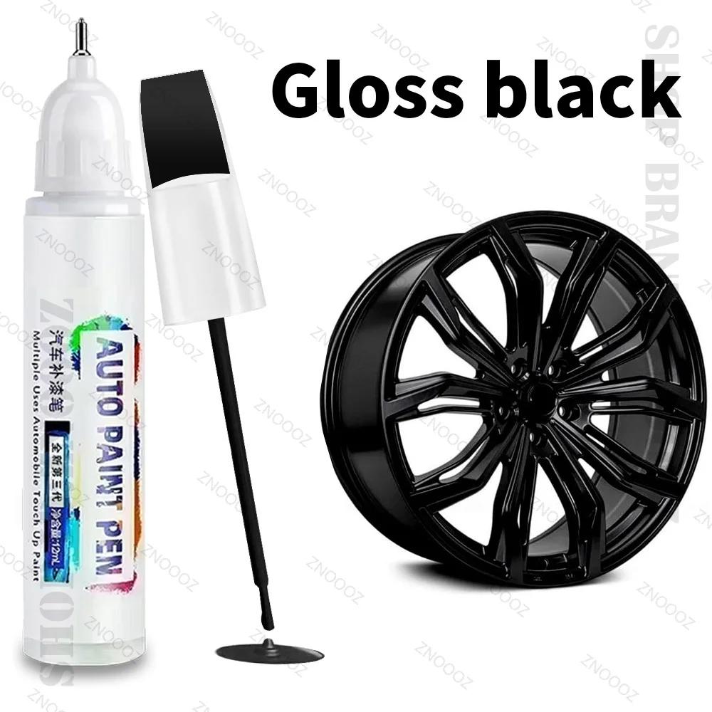 WTE4   Automotive Wheel Touch-Up Pen Paint Repair Pen Gloss Black Matte Black Silver Grey Automotive Paint Care Accessories