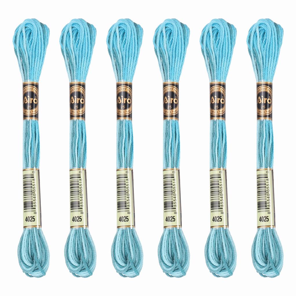 6 Skeins Embroidery Floss, Gradient Colors Polyester Embroidery Threads Bracelets String for Cross-Stitch Hand Embroidery