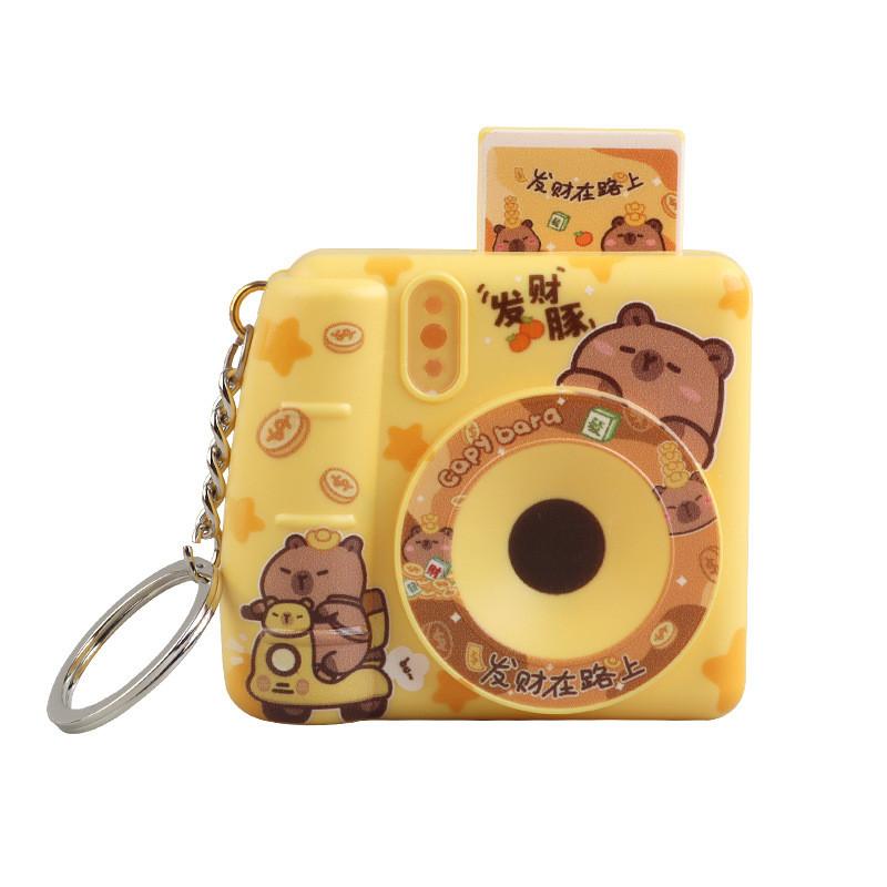 Capybara Camera Flash Keychain With Light And Sound For Kids Gift