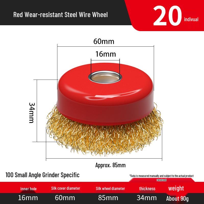 Steel Wire Brush Grinding Head for Hand Drill - Rust Removal & Polishing Tool