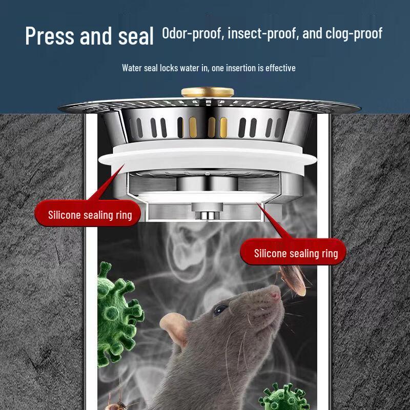 Kitchen Sink Pop-Up Drain Strainer