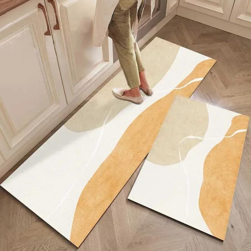Carpet for Kitchen Pvc Floor Mat Waterproof Leather Carpets Long Rug Oil-proof Non-slip Foot Mats Japanese Home Decoration Rugs