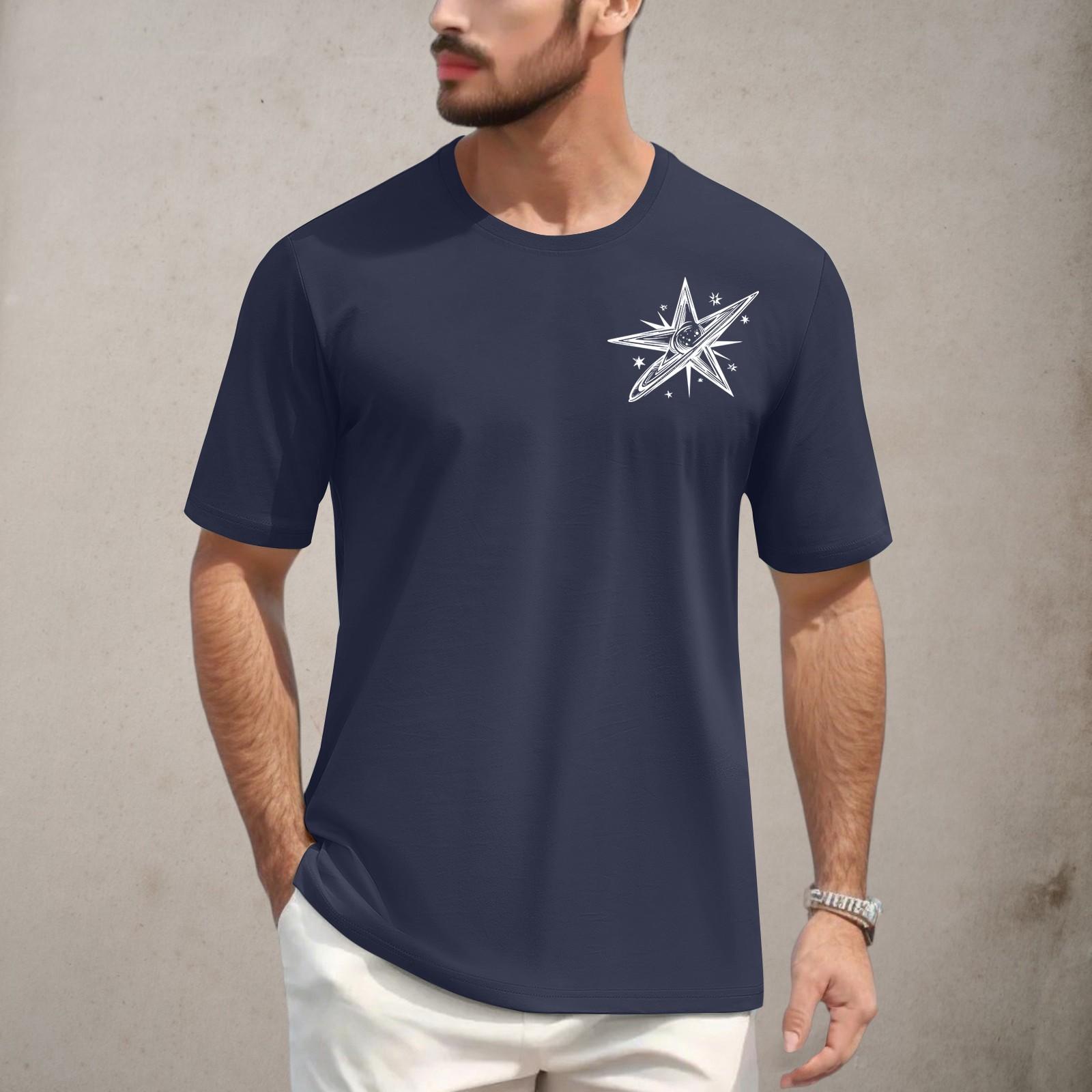 

Мужская повседневная футболка с круглым вырезом и коротким рукавом с принтом XXXXXL