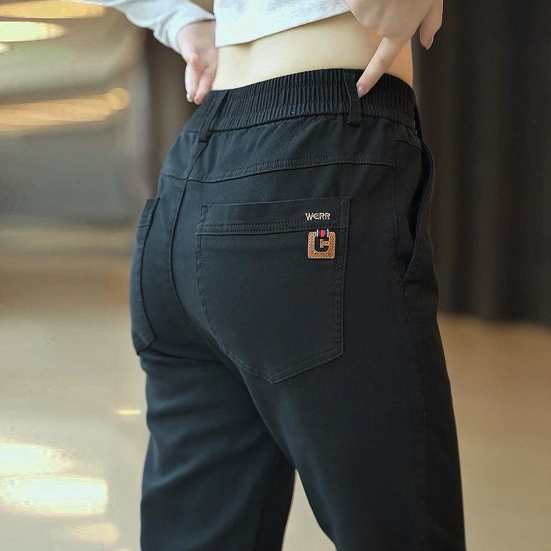 

Design Spring Korean Fashion Men s Casual Pants Autumn Winter Regular Elastic Slim Business Work Pants Men Trousers 38 чорний