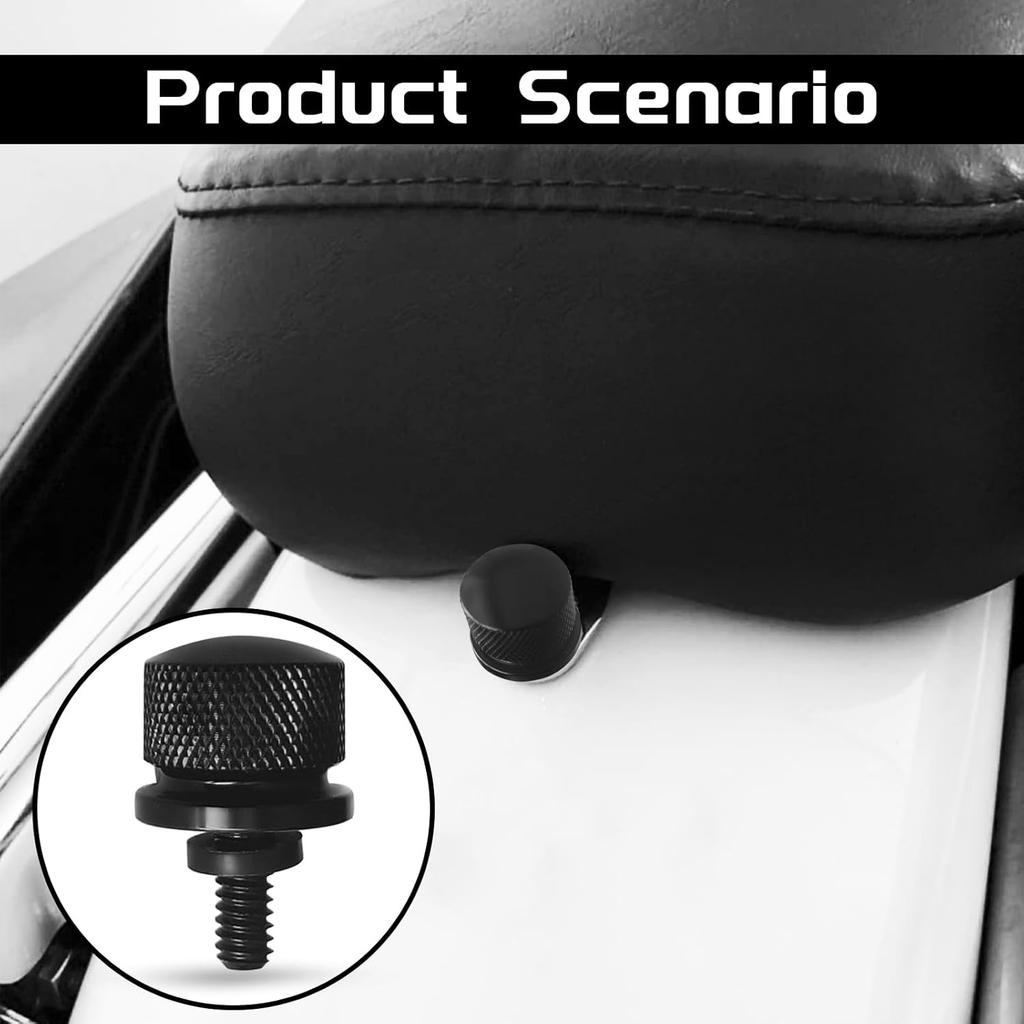 Motorcycle Seat Bolt Screw Rear Mount Screw Kit, 304 Stainless Fender Seat Nut Kit Compatible With Harley Davidson Sportster Softail Touring Dyna