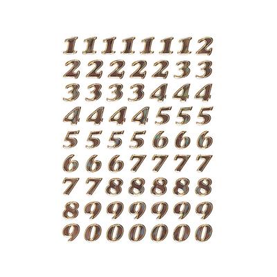 Herma Prismatic Film Number Sticker #0-9 8mm (Gold)