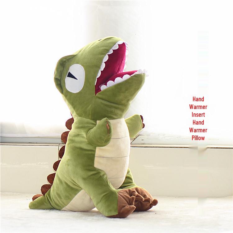 

Dinosaur Plush Hand Warmer Pillow & Nap Puppet Stuffed Toy 45cm Tall, 335g