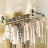 Wall Mounted Clothes Drying Rack 180° Adjustable Aluminum Alloy Foldable Space-Saving Clothes Hanger Stand