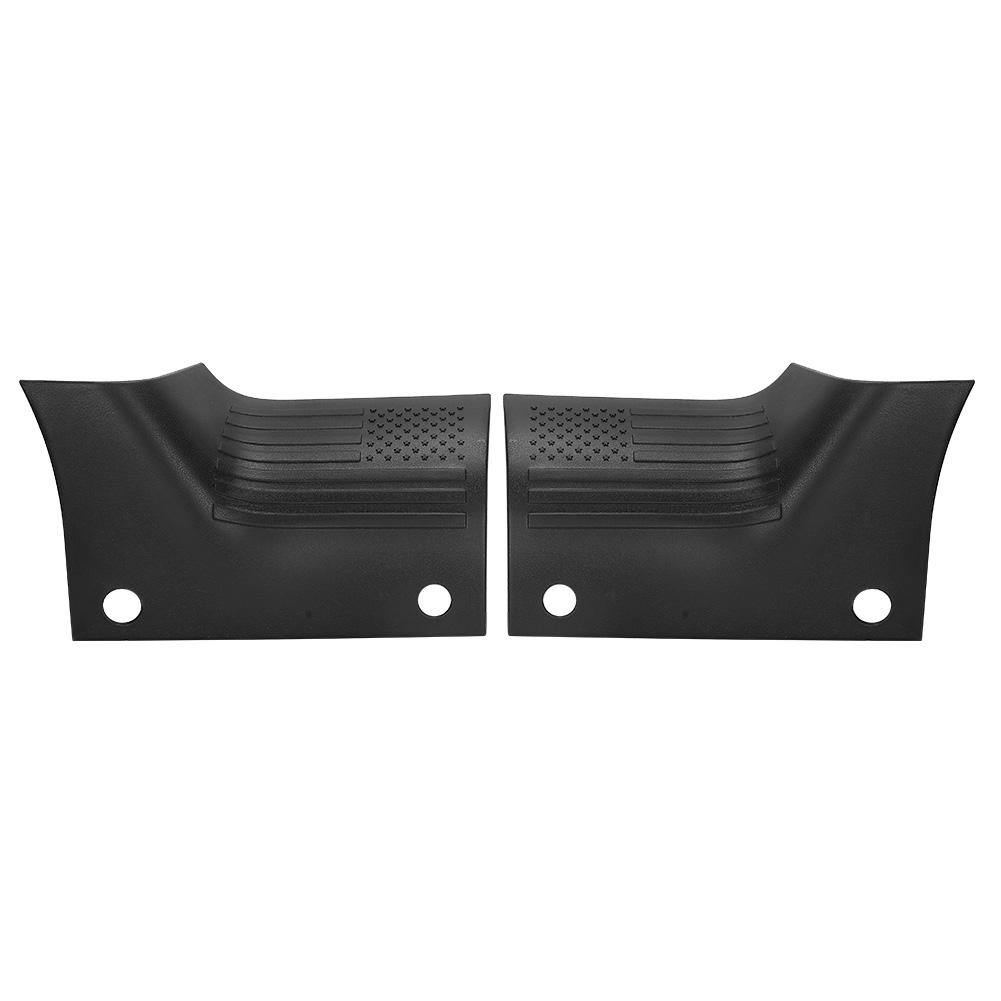 

2pcs Black Engine Hood Angle Wrap Cover Guard Trim USA Flag Style Fit for Jeep Wrangler JL 18‑19