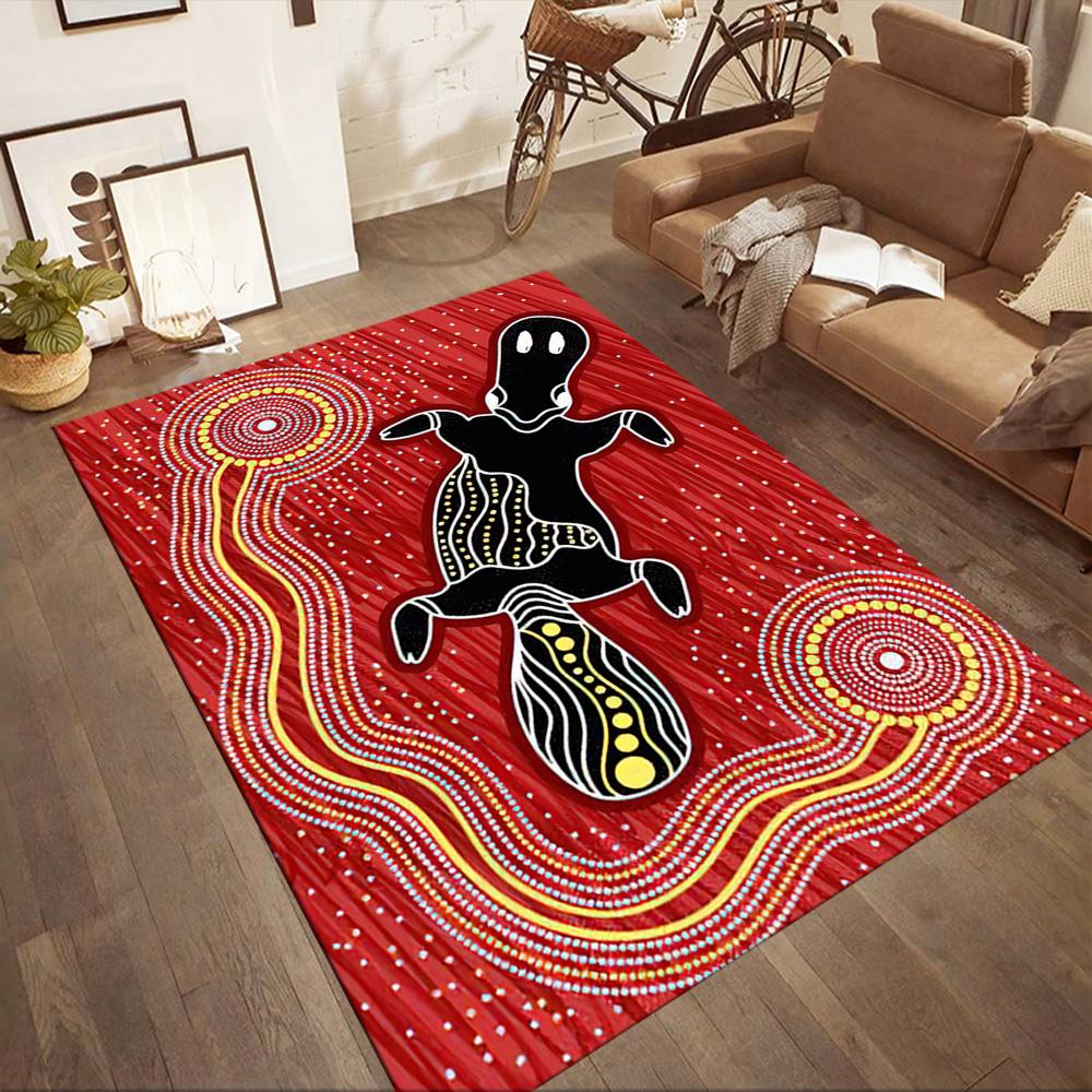 Australian Aboriginal Style 139 Floor Rug Office Rug Perfect for Study room Decorate room Entryway Dormitory Antislip Carpet Anime Office Decor
