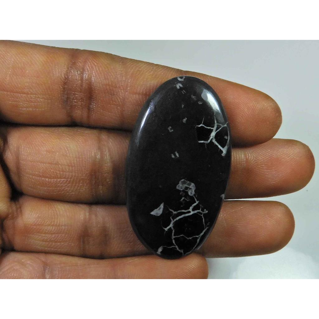 42Cts Natural Septarian Gronate Oval Crystal Cabochon Loose Gemstone 23X43MM SK-2343