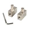1 Pair Double 1/0 Gauge To 1/0 Gauge Amp Input Reducers with Offset Stub Adapter To Add Two 0 Gauge Terminals