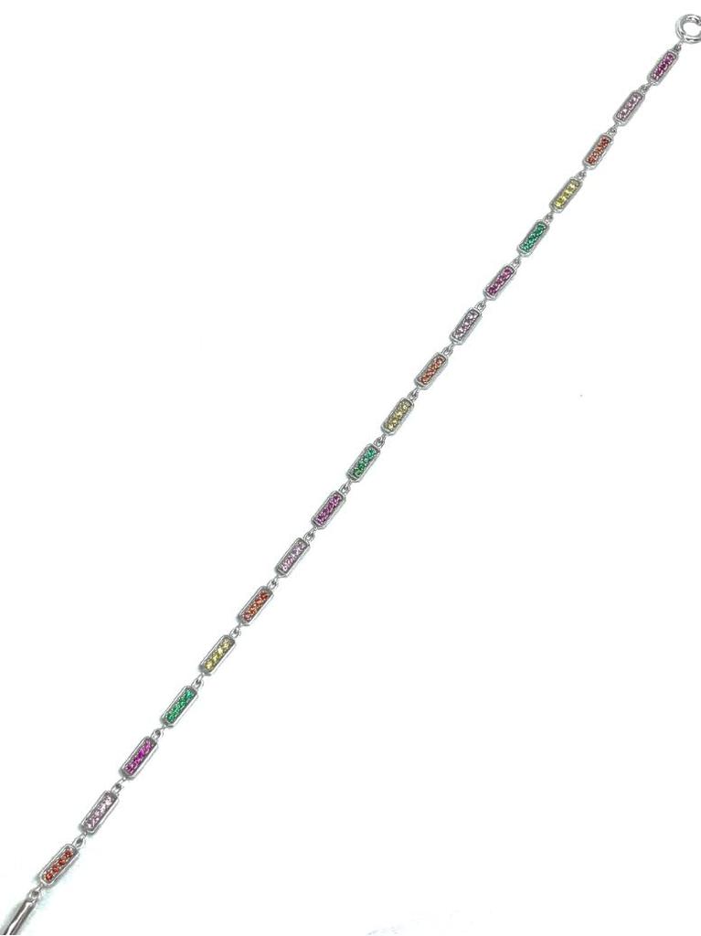 50+ inch Sterling Silver 925 Bracelet for Women and Men, Accessory, Gift, Made in Japan, Multicolor