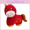 Red Crying Horse Plush Toy With Pp Cotton Filling For New Year Decor Gift For Men And Women